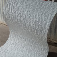 Épaissie 8mm 3d granit rugueux Flexible Pu Culture panneaux muraux en pierre douce pierre artificielle blanche pour façade mur courbe externe