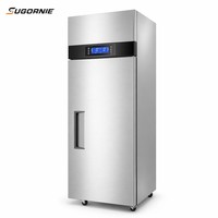 Réfrigérateur commercial à porte simple, refroidisseur vertical en acier inoxydable, réfrigérateur commercial avec réfrigérant R290 pour épicerie