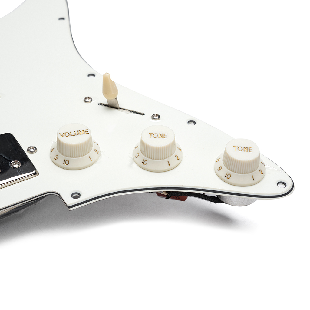 Loaded Stratocaster Electric Guitar Prewired HSS Pickguard with vintage wiring and hand wound vintage pickups CTS pots White
