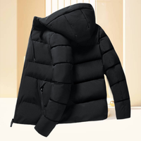 Mode hommes épaissi chaud Long manteau décontracté Slim Fit hommes à capuche Parker hiver solide coton rembourré longue veste hommes