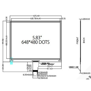 Üretici satış 5.83 "648x480 e-kağıt e-mürekkep ekran paneli ile siyah & beyaz & kırmızı COG düşük güç UC8179 elektronik tabela için - Product Image 6