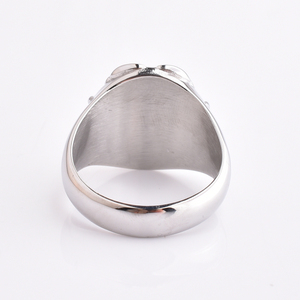Nouvelle arrivée <span class=keywords><strong>de</strong></span> haute qualité <span class=keywords><strong>argent</strong></span> noir unisexe anneaux Rock Punk Style gravé araignée chevalière bagues pour femmes et hommes - Product Image 4