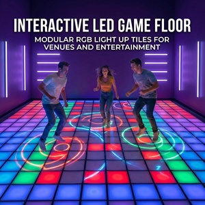 Système de sol LED interactif pour jeux d'intérieur, jeux actifs sur piste de danse LED, 30x30cm, jeu d'équipe, fournisseurs de sols de jeu LED personnalisés - Product Image 3