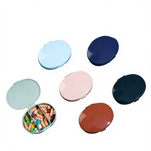 Promotional Gifts Portable Three-cell Plastic Pill Tablet Small Pill Box Mini Color Sealed Box Can Print Logo