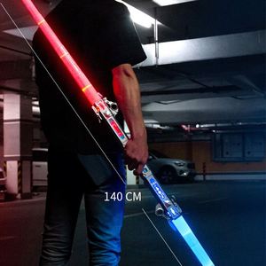 Juguete de Espada Láser LED de Doble Hoja con Efecto Luminoso, Regalo para Niños y Artículo Promocional de Plástico - Product Image 4