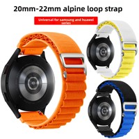 Compatible avec les bracelets de montre GT 6/5/4 pour Watch 4/5/6/7, bracelets de montre en nylon de 18/20/22 mm avec boucle Alpine Loop.