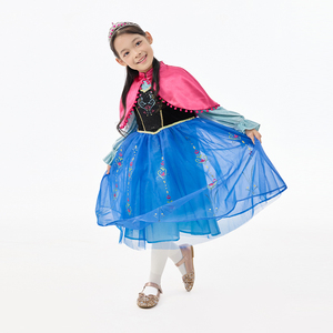 Costume per Bambini a Tema <span class=keywords><strong>Frozen</strong></span> con Ricamo Personalizzato Certificato BSCI per Distributori di Cosplay - Product Image 2