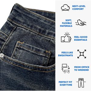 Pantalones Vaqueros de Pierna Recta para Hombre FOXA, Corte Regular, Mezclilla Elástica de Peso Medio, con 5 Bolsillos, Ropa Casual - Product Image 5