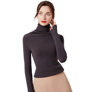 Áo Thun Có Sẵn Được Trang Bị Dệt Kim Thời Trang Dài Rùa Cổ Áo Len Phụ Nữ Mùa Đông - Product Image 4