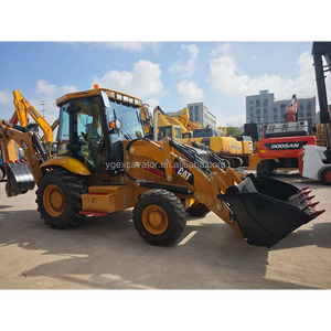 Gebruikt CAT420F graafmachine met telescopische giek, 4-in-1 bak, premium cabine, tweedehands Cat420F lader graafmachine, hoge kwaliteit - Product Image 1