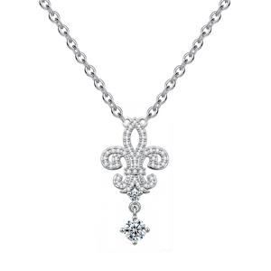 Collar de Plata de Ley 925 de Alta Calidad, Personalizado de Fábrica, con Colgante de Circonita 5A para Mujer, Joyería Elegante y Moderna para Regalo - Product Image 1