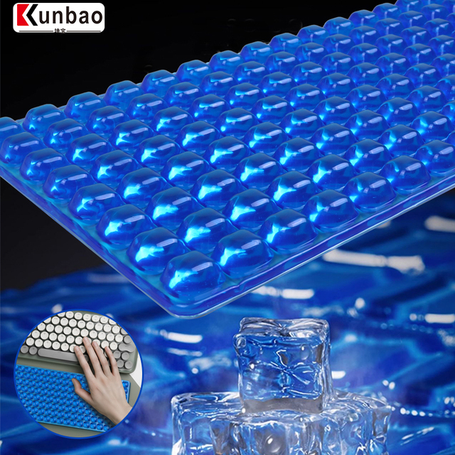 3D Ergonomic Crystal Cold Gel Silicone Gel Keyboard Wrist Rest Keyboard & Mouse Wrist Support Pad for Office Computer Laptop Mac