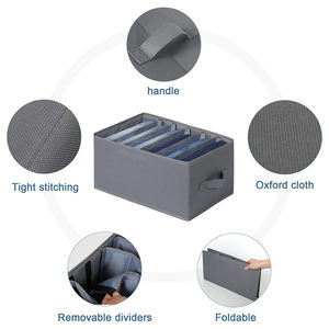 Kotak penyimpanan pakaian, Label kustom 6/7/9 Grid lemari pakaian Organizer laci Jeans kotak penyimpanan pakaian - Product Image 3