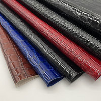 Tissu en cuir synthétique PVC gaufré à motif crocodile, recyclé et respectueux de l'environnement, pour sacs