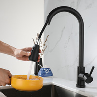 Robinet de luxe brossé extractible et tactile, mélangeur d'eau chaude et froide, robinets de cuisine en acier inoxydable 304
