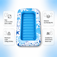 Lit d'eau gonflable portable en PVC, tapis flottant rectangulaire, matelas de piscine gonflable personnalisable