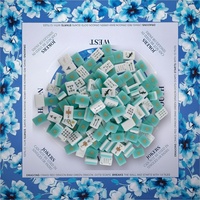 Tapis bleu bleuet pour Mahjong américain avec règles Joker, 160 tuiles vert marin à motif coquillage océanique, idéal pour cadeau de fête estivale