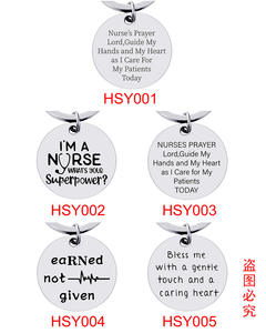 Infirmière porte-clés cadeau de jour de remise des diplômes meilleure infirmière de tous les temps porte-clés en métal porte-clés en acier inoxydable je suis une infirmière quelle est votre superpuissance - Product Image 4