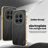 Étui de téléphone magnétique texturé en fil doré avec cadre électro-plaqué Lichicase pour Honor Magic 8 8 Pro Coque colorée
