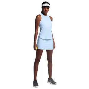 时尚设计女性定制空白网球服上衣和裙子套装热卖新款女性运动服10天500件成人OEM T/T