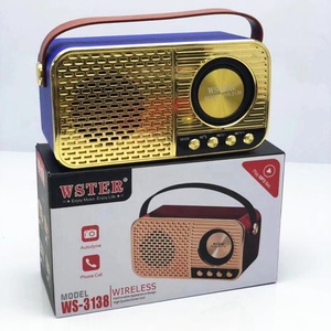 Système DJ portable mini haut-parleur original WSTER WS3138 avec prise en charge USB, carte TF, radio <span class=keywords><strong>FM</strong></span>, <span class=keywords><strong>tuner</strong></span> DAB - Product Image 1