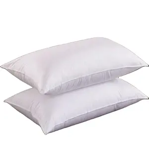 Bantal tempat tidur 50x70 Cm kuat mewah Hotel bantal katun putih kotak bawah alternatif mengisi Bantal Hotel untuk tidur