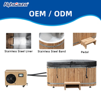 Baignoire de luxe traditionnelle pour bain froid avec Wi-Fi, en acier inoxydable, autoportante, pour usage extérieur et salle de sport