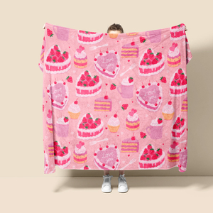 バレンタインデー ピンク ハート レッド リップ カスタム プリント フランネル ソフト ラグジュアリー スロー ソファ ブランケット 冬用 キングサイズ - Product Image 6