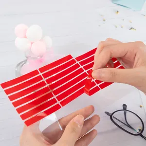 Kunden spezifische Größe Rot Transparent Nano Wieder verwendbares Klebeband Acryl Klares doppelseitiges Klebeband zum Aufdrücken von Nagel band aufklebern