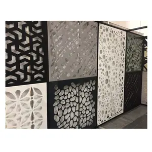 Painéis Decoração Decorativa Laser Cut Metal Esgrima, treliça & Gates Cerca de alumínio No Dig Alumínio Outdoor Esgrima 8 pés