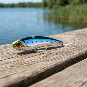 Leurre de pêche Vib Spoon en silicone imprimé, appât dur métallique, wobbler artificiel pour la pêche au bar en mer, en lac, en rivière et en eau salée - Product Image 3
