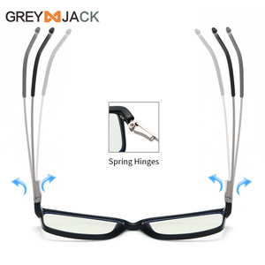 Monturas de Gafas Rectangulares Greyjack, Marco Completo Tr90, Anti Luz Azul, Unisex, Gafas Ópticas para Adultos, Estilo Europeo - Product Image 5