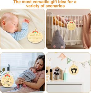 Cadeau pour bébé personnalisé avec empreinte de main pour <span class=keywords><strong>faire</strong></span> une annonce d'arrivée de nouveau-né - Product Image 2
