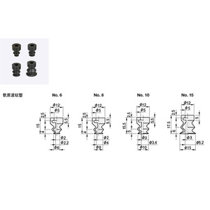 Ventouse à vide en caoutchouc souple de type vague VPDT6 8 15 pour pièces de préhenseur pneumatique industriel - Product Image 4