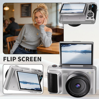 Appareil photo numérique professionnel de marque OEM, 1500 mAh, zoom 16x, 128 Go, rétro, 2,8 pouces, 1080p, 4K, argenté, blanc, sans miroir, 64 MP, directement de l'usine