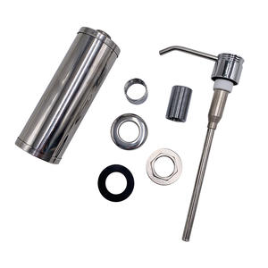 Dispensador de jabón de aleación de zinc con cabezal de bomba cromado y cuerpo de botella, prensa manual para fregadero de cocina, fácil instalación 205B - Product Image 1