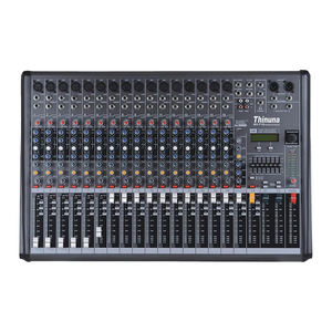 Thinuna MX-F16 Console de mixage stéréo 16 canaux 2 bus avec lecteur USB et effets numériques 24 bits, console de mixage audio <span class=keywords><strong>professionnelle</strong></span> pour <span class=keywords><strong>sonorisation</strong></span> en direct - Product Image 1