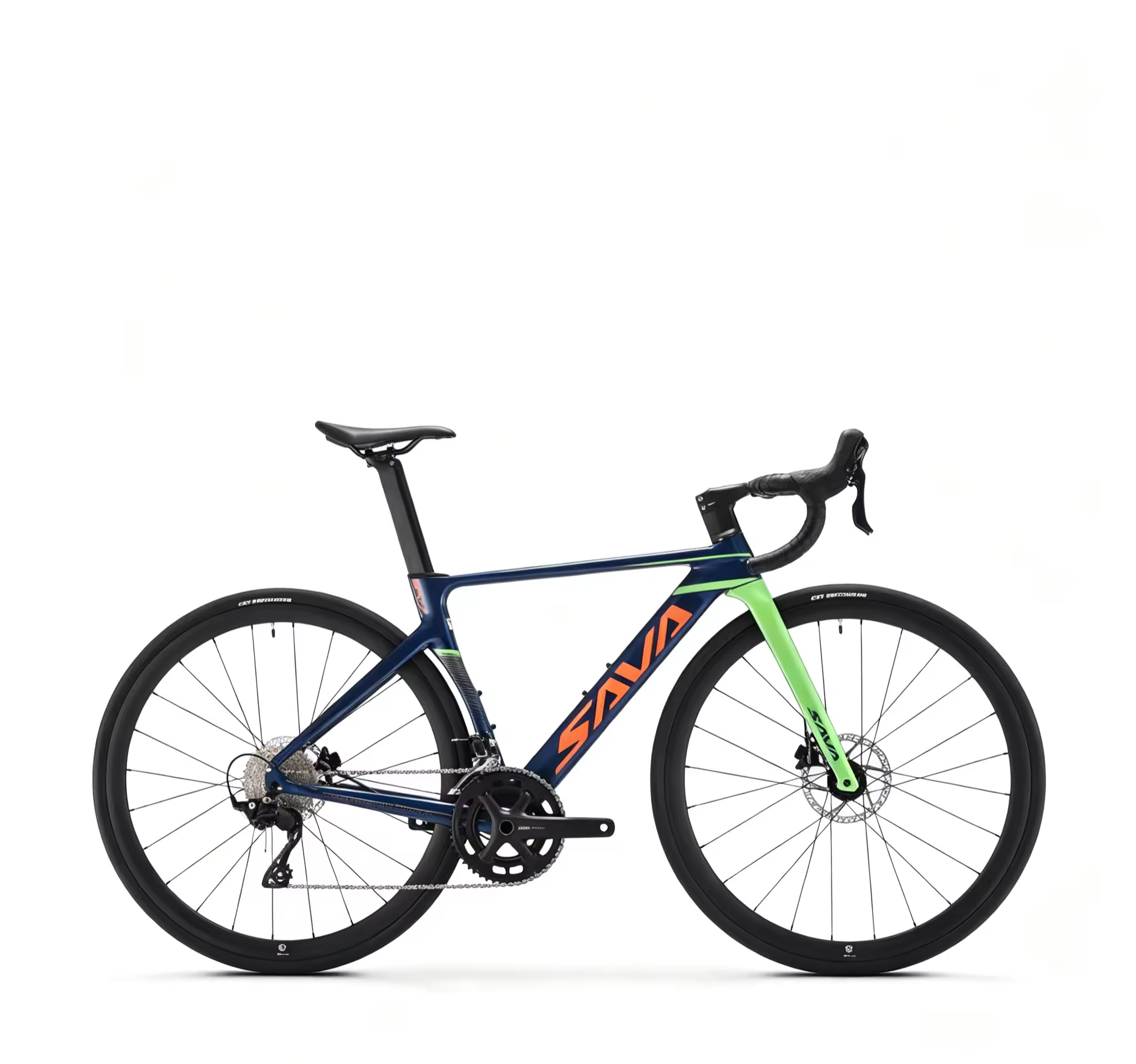 Blue frame green fork