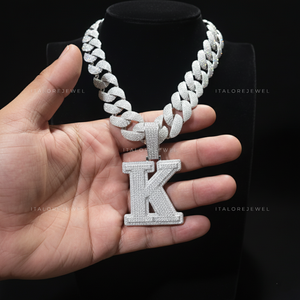 Collar con Colgante de Letra de Moissanita Chapado en Oro de 18K y Plata de Ley 925, Joyería Brillante con Inicial, Regalo para Mujer - Product Image 5