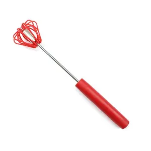 Thép không gỉ xoay đẩy whisks xoay cà phê sữa Whisk Hướng dẫn sử dụng trứng Beater