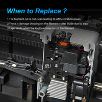 Pemotong Filamen AD5X untuk Flashforge Adventurer 5X Suku Cadang Printer 3D dengan Pisau Pemotong Baja Tahan Karat yang Tajam
