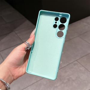 Funda para Teléfono <span class=keywords><strong>M</strong></span>óvil S26Ultra, Imitación de Gel de Sílice Líquido, Resistente a Golpes, Color Puro, Diseño Simple, Técnica de Pulverización - Product Image 4