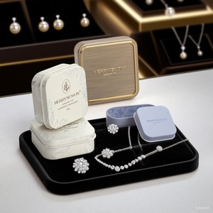 Boîte à bijoux carrée personnalisée en aluminium, étui de rangement en métal pour boucles d'oreilles, bagues, colliers – Élégante boîte en aluminium - Product Image 3