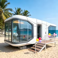 Capsule spatiale préfabriquée en conteneur, design moderne, détachable, intelligent et mobile, hôtel personnalisé, capsule spatiale anti-humidité