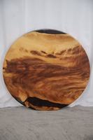 Plateau de table rond en époxy de bonne qualité, ensemble de meubles en résine de noyer d'Amérique du Sud pour cuisine, salle à manger et bar, salon