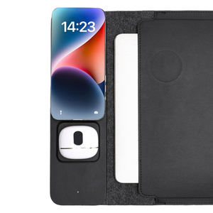 Housse <span class=keywords><strong>pour</strong></span> ordinateur portable en cuir PU personnalisée 5 en 1 avec tapis de charge sans fil <span class=keywords><strong>pour</strong></span> <span class=keywords><strong>Macbook</strong></span> <span class=keywords><strong>Air</strong></span> Pro 13 14 15 16 pouces - Product Image 5