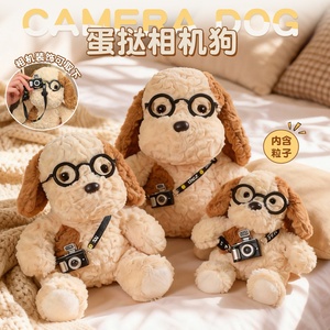 L New Arrival Plush <strong>Puppy</strong> with Glasses and Camera Stuffed Animal Home Sofa Decoration Children Birthday Gift Soft <strong>Puppy</strong> Dog Doll - Product Image 5