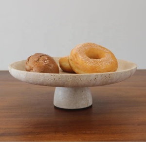 फल कैंडी नट मिठाई के लिए विंटेज कस्टम प्राकृतिक पत्थर का कटोरा पेस्टल फल प्लेट - Product Image 5