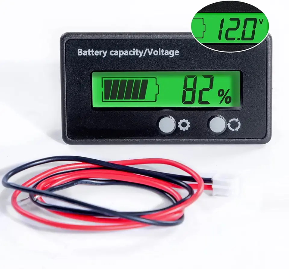 LED Digitale Voltmeter 12V-72V Digitale Batterij Capaciteit Tester Auto Motorfiets Golfkar Batterij Meter Met Alarm