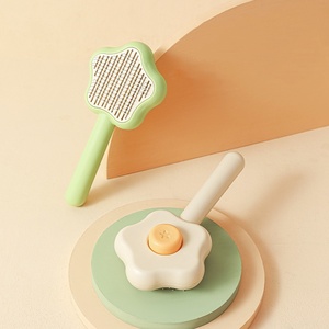 Self-Cleaning Stainless Steel Fine Needle Pet Brush Convenient Soft <b>Massage</b> Pet Comb - Product Image 3